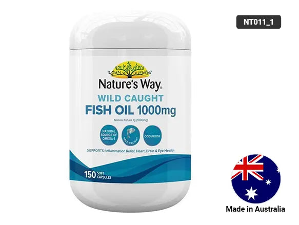 Natures Way Wild Caught Fish Oil 1000mg 150 Soft Capsules in Sri Lanka.